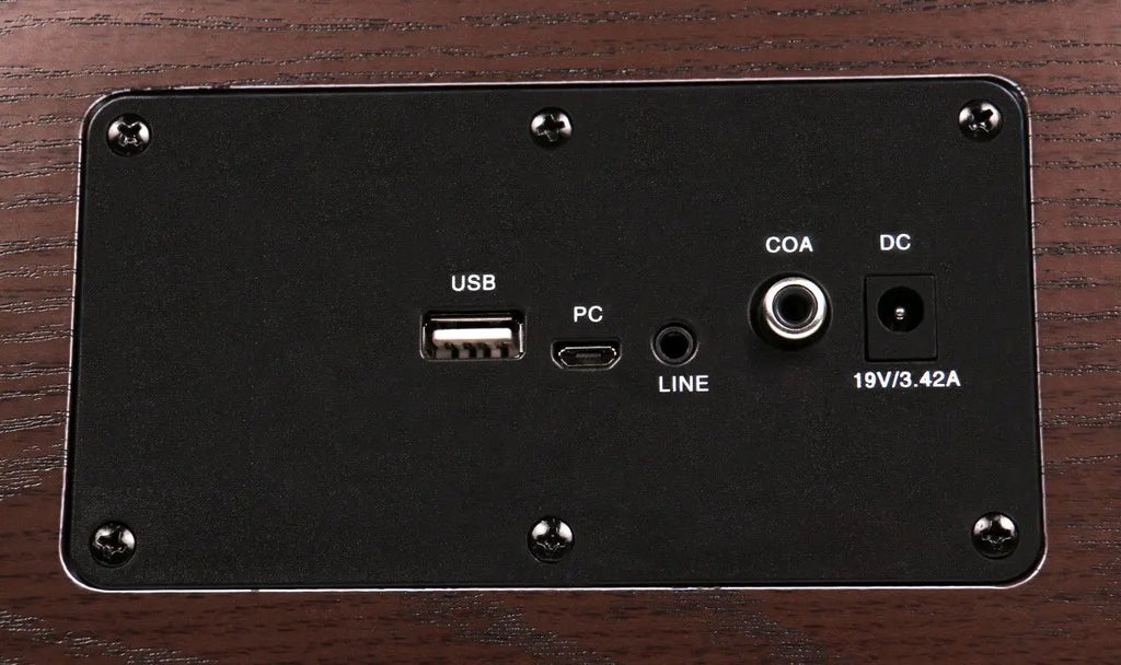 RHM K222 Wireless BT Karaoke Subwoofer Speaker Two Microphones Mini Design Wood Material DC Power Personal Remote Control Box My Store