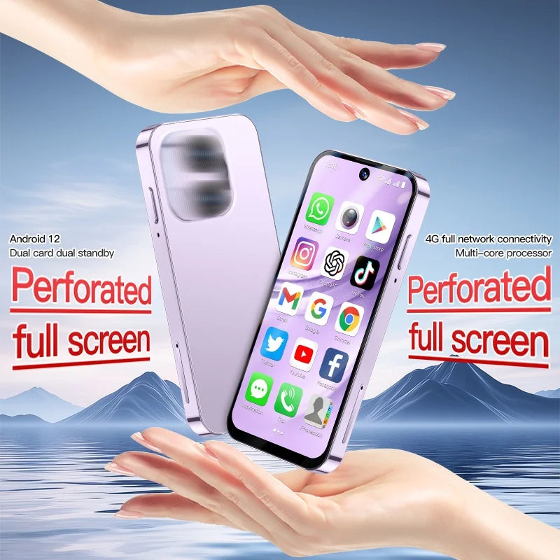 Hot Sales XS19 Pro Mini Smartphone 4-inch Android 12 Version Full Network 4G Smart Phone Supports Google Play Store 64GB Memory - Tidesmit