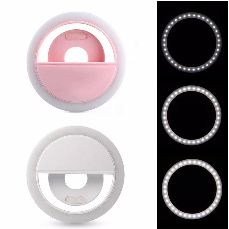 Clip on 36 Led 3 Dimmable Modes Rechargeable Mini LED Custom Camera Lights Selfie Light Phone Ring Light Selfie Tidesmit