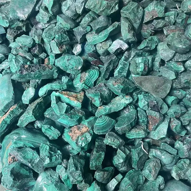 Factory Direct Sales rare Rough Gemstone Natural Precious Mineral Specimens Unheated Green Malachite Raw Stones for Decor