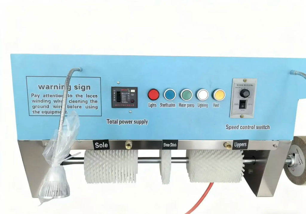 Commercial Shoe Washer Dryer with Dual Tanks and 20-Pair Capacity