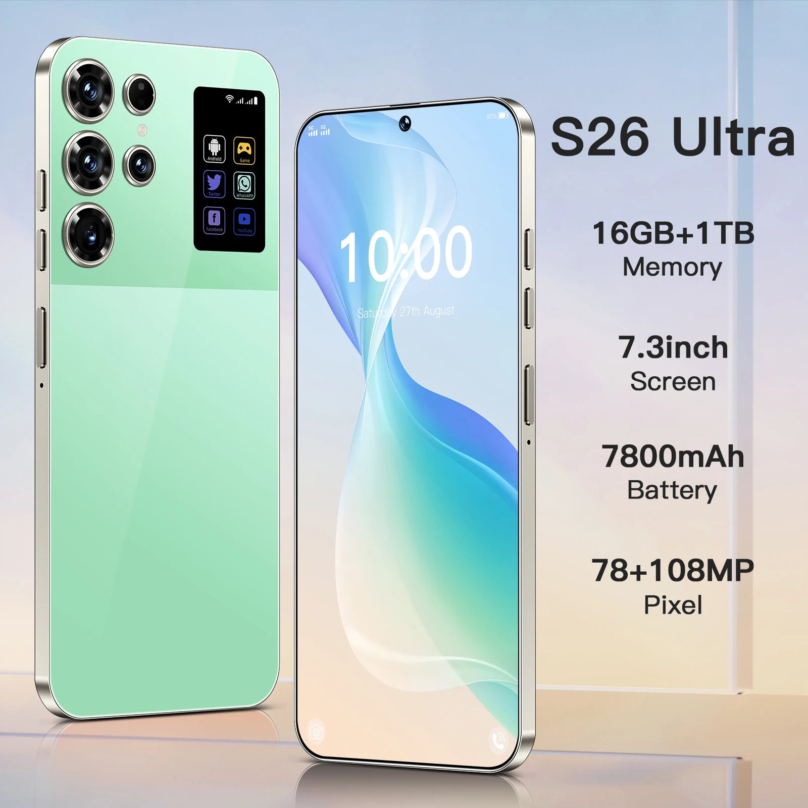 Global Version Mobile Phone S26 Ultra Supports 3G/4G/5G Dual SIM Android 14 16GB+1TB Smartphone for S26 Ultra - Tidesmit