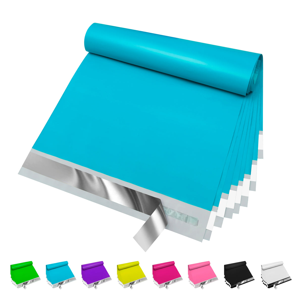 10x13 Inch Blue Poly Mailers 100 Pcs Eco-Friendly Biodegradable Self-Sealing Waterproof Tearproof Shipping Bags 2-Day 5-Day