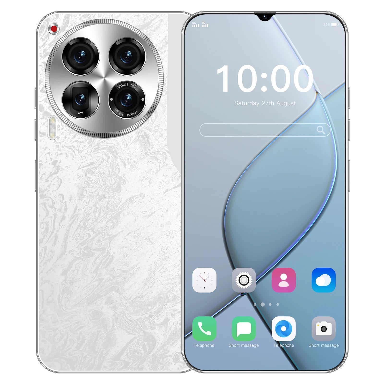 TECHNO NEW Original Camon 30 Pro Folding Mobile Phone James Business Dual-screen 108MP 5G Smartphone  865 Red Cowhide 12+512g - Tidesmit