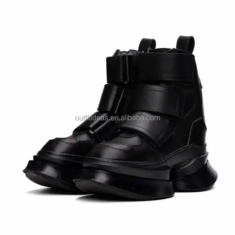 Platform H2.5 Sports Safety Waterproof Leather Climbing Hiking Men Workwear Sneaker Shoe Men Black Leather Fastened Shell Boots