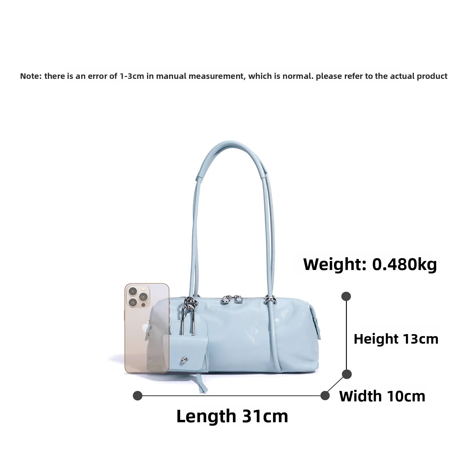 2026 New Boston Underarm Bag Large Capacity Luxe Texture Niche Commute Shoulder Bag Light-Luxury Minimalist Pillow Bag Zipper