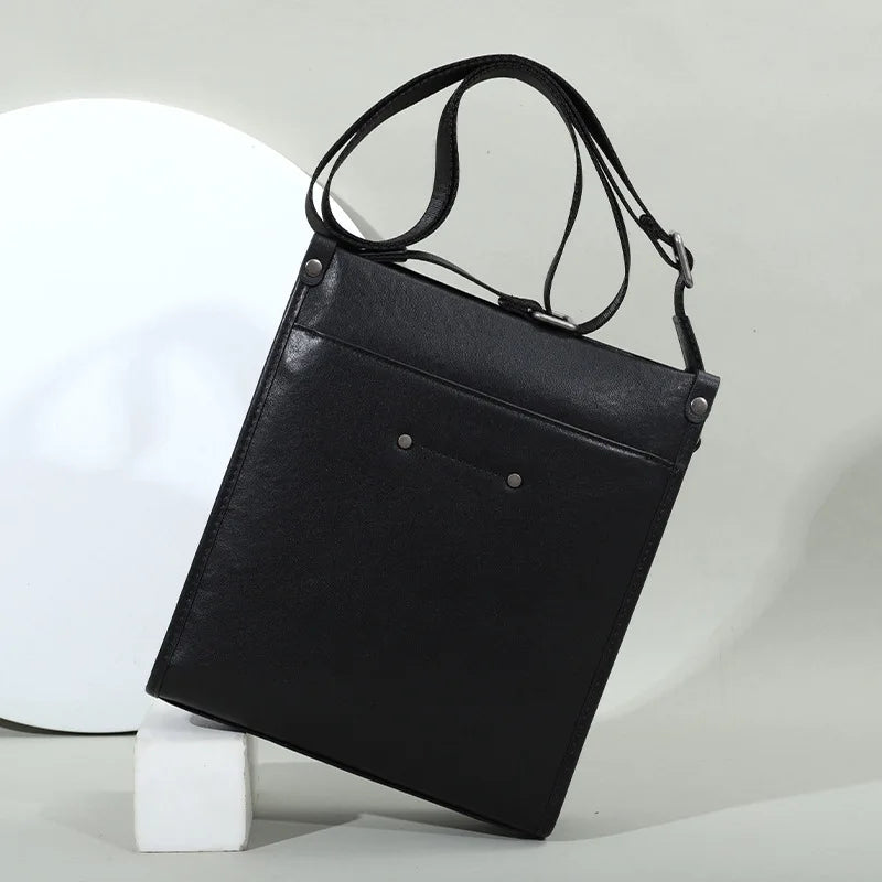 Genuine Leather Waterproof Ultra-Lightweight Fashion Crossbody Tote Bag Large-Capacity Business Casual Shoulder Bag New