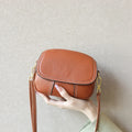 Retro Genuine Leather Underarm Shoulder Bag Mobile Phone Cross Bag Luxury Designer Mini Dress Waterproof Splicing Women Handbags