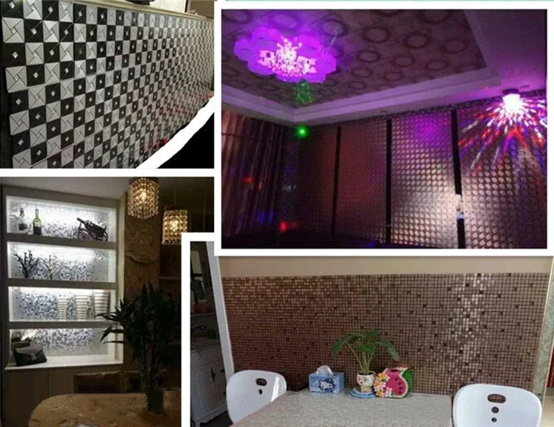 5 Pcs Self Adhesive Mosaic Stick Wall Tile Backsplash Bathroom Washbasin Living Room Home Background KTV Decor Wall Decals