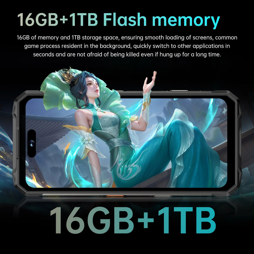 Tidesmit X27 Ultra 5G smartphone with 7.3 inch display 12GB RAM 1TB storage waterproof NFC unlocked mobile phone