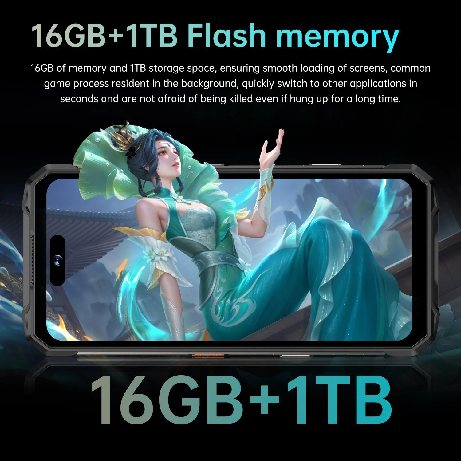 Tidesmit X27 Ultra 5G smartphone with 7.3 inch display 12GB RAM 1TB storage waterproof NFC unlocked mobile phone