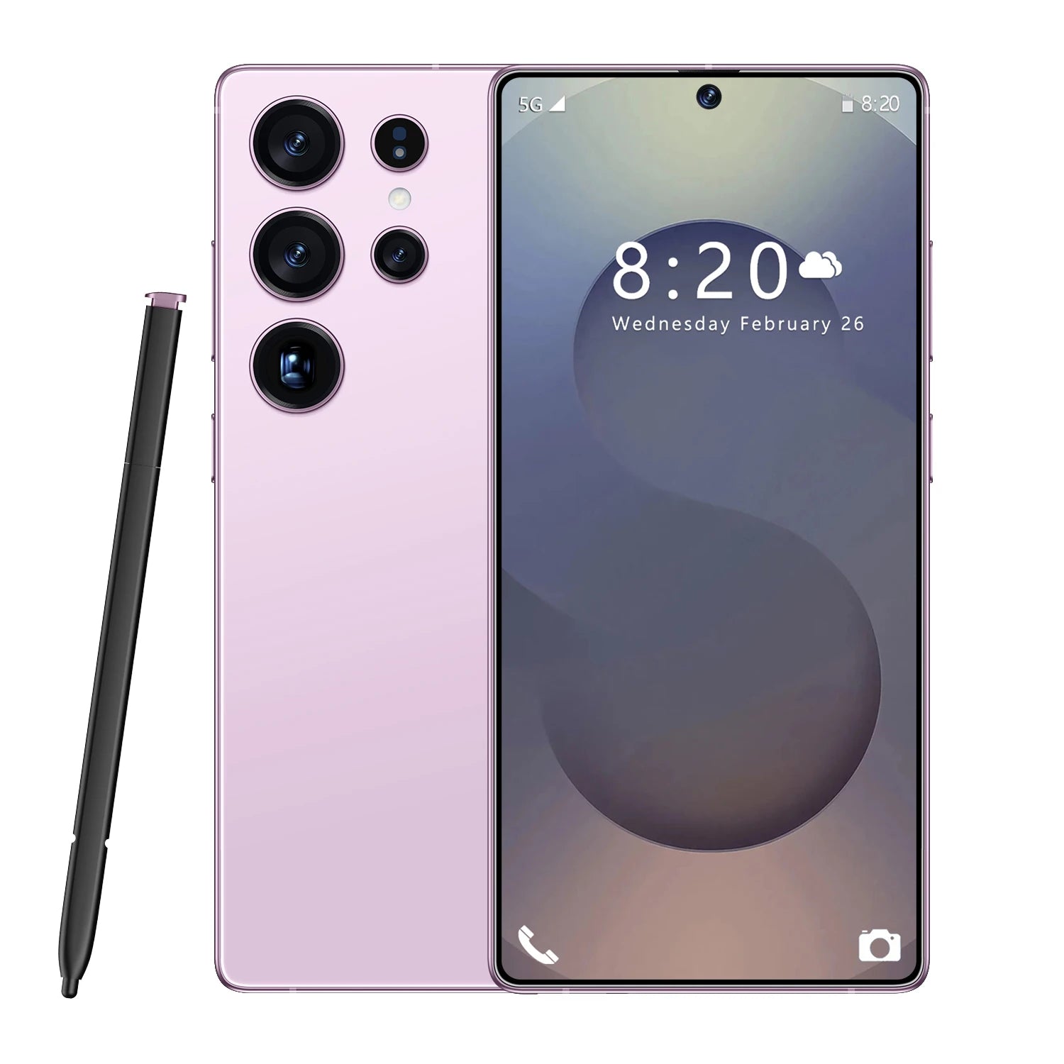 Android 16 5G Smartphone - 7.3 Inch AMOLED Display 16GB RAM 1TB Storage Pink 16g Tidesmit