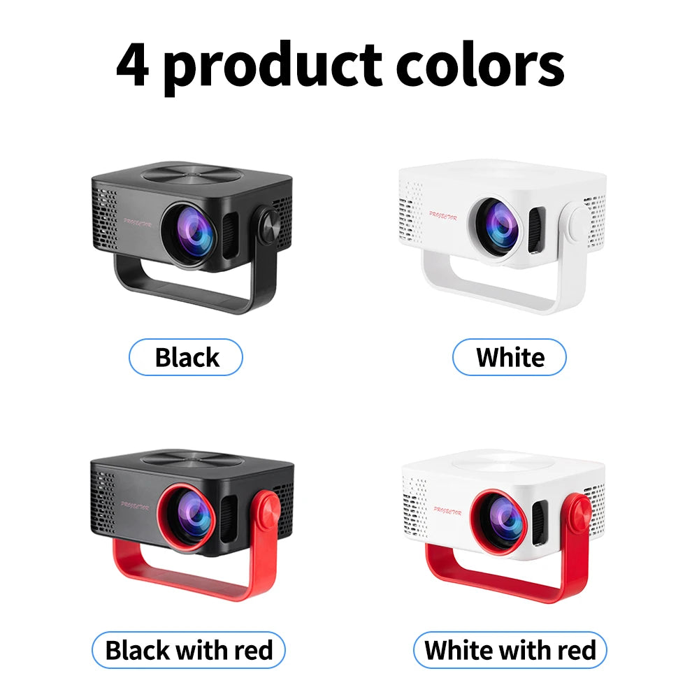 YDH-HY300 Art 2025 New 4K Projector 500 Lumens Dual WiFi Wireless Screen Outdoor 180 Degree Rotation Ultra Quiet 4K Projector Tidesmit