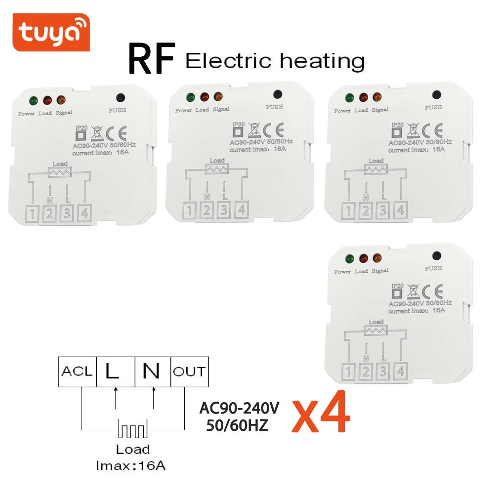 Wireless WIFI RF Thermostat 6 Sub-Chamber Hub Controller Central for Heat Mat/Underfloor Heating/Thermostatic Valves/Gas Boiler