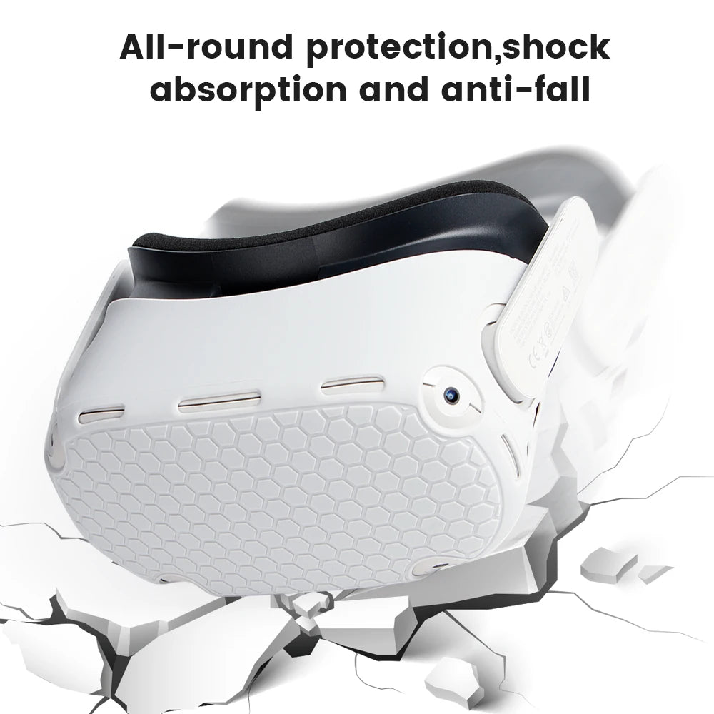 Silicone Protective Cover Shell Case for Oculus for Quest 2 Anti-Scratches VR Head Cover Accessory Tidesmit