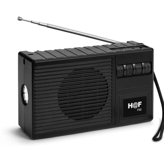 Bluetooth Speaker -Solar Powered Portable Wireless Speaker with FM Radio Antenna Stereo Sound USB/TF/FM/BT/TWS/LED Flashlight for Outdoor