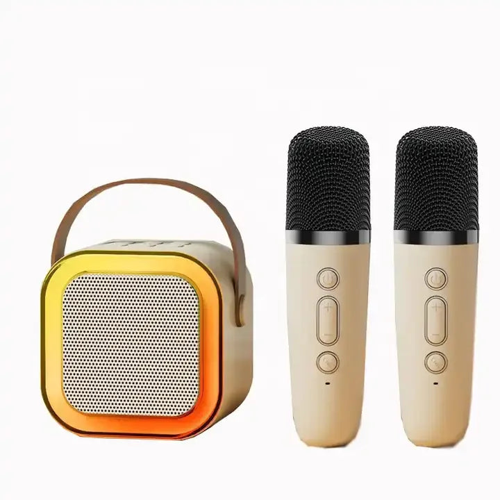 Bluetooth Speaker -Portable RGB Wireless Microphone Karaoke Speaker with HIFI BT Mini Design for Home and Outdoor Parties