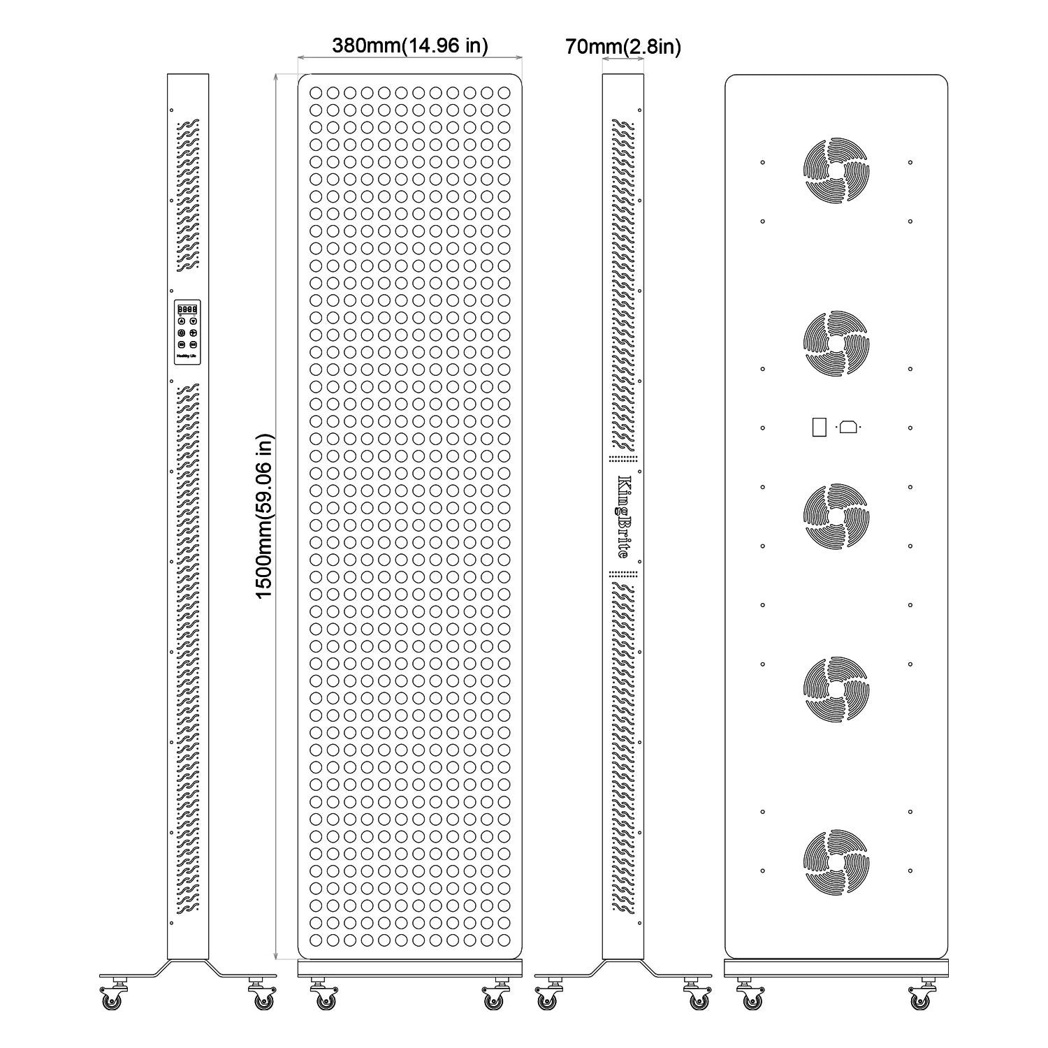 Shenzhen Red Light Therapy Panel with 630/660/670nm + 810/830/850/1060nm Led Infrared Red Light Therapy PDT Machine