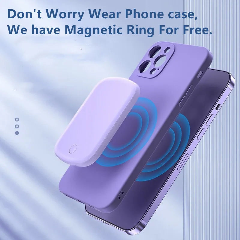 Power bank charger-EONLINE Magnetic Power Bank Wireless Charger 10000mAh Fast Charge Powerbank for iPhone Huawei Magnetic Series Universal Tidesmit