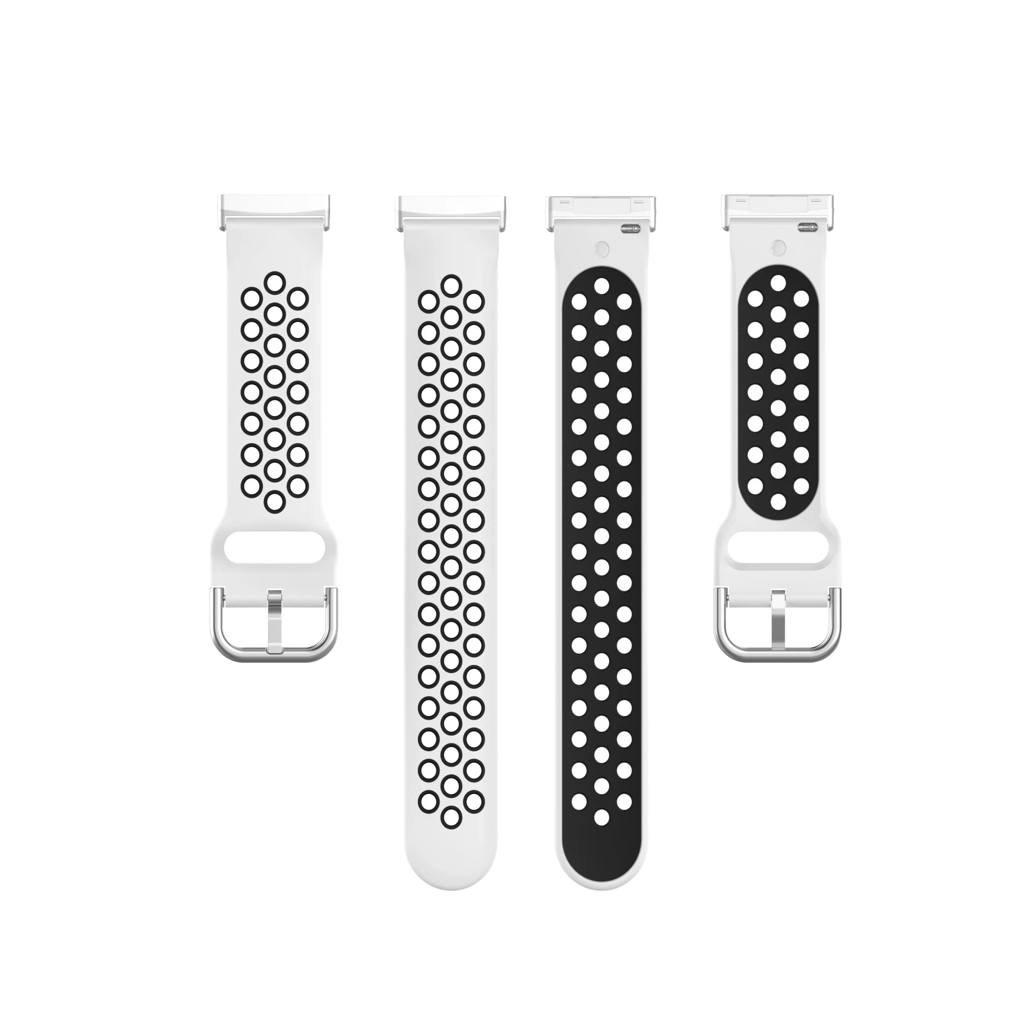 Colorful soft silicone sport wrist strap for Fitbit Versa 3 and Sense smartwatches in a comfortable flexible design.