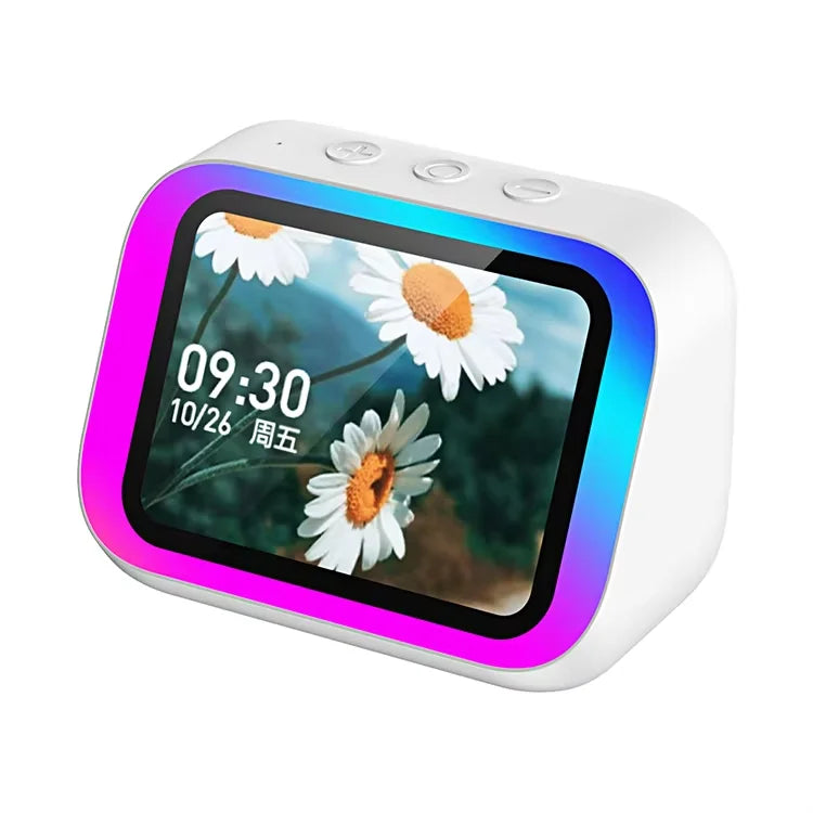 TF26 Pro Smart BT Speaker RGB Intelligent Large-Screen Temperature Display Battery-Powered Table Clock Electronic Album White Tidesmit