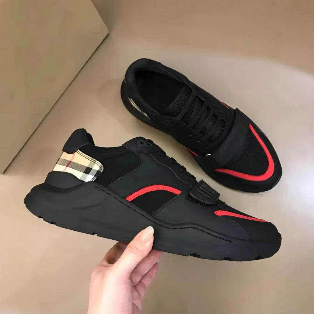 Luxury Patent Leather Light Weight Walking Shoes Patchwork Casual Sports Breathable Designer Sneakers for Men Retro Casual Shoes