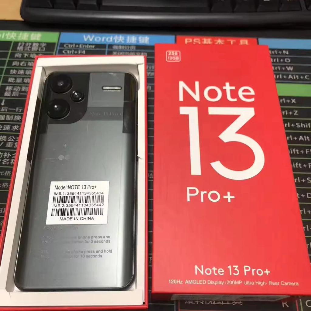 Note13 Pro+ 5G smartphone with 12GB RAM, 256GB storage, and high-definition 120Hz display on Android 14