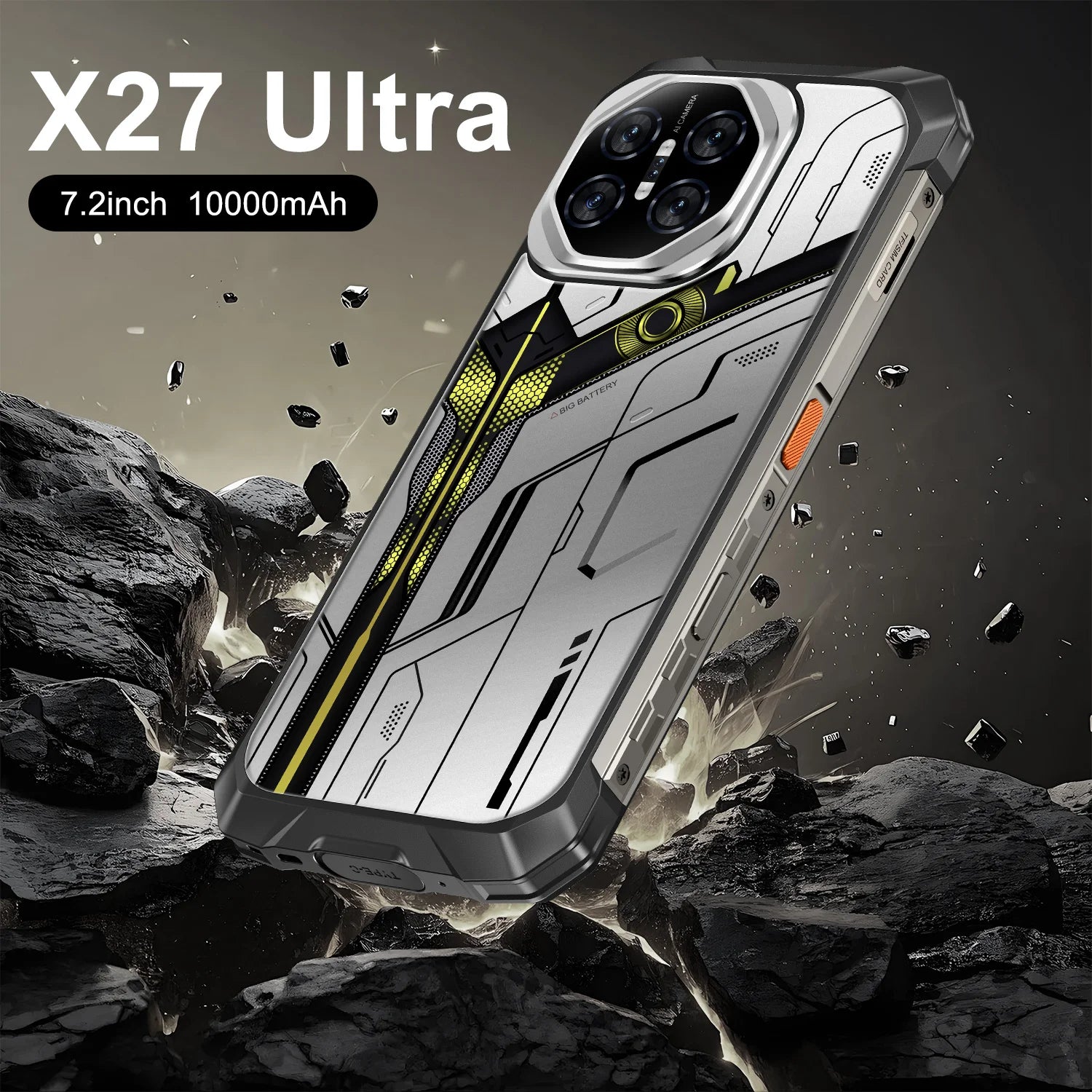 Tidesmit 6.9-inch 5G smartphone with 108MP camera, waterproof design, 40W fast charging, and NFC.