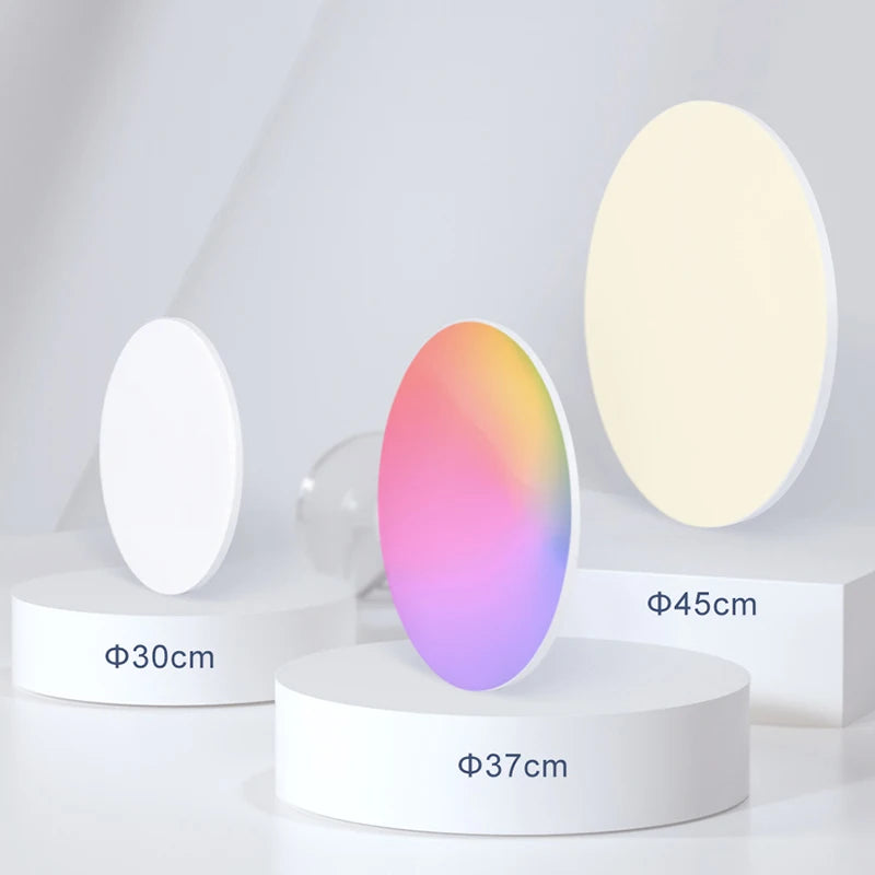 Modern RGB CCT Color Smart LED Ceiling Light I-Link & BT App Running Lights with Remote Control Dimmable for Room Use Tidesmit