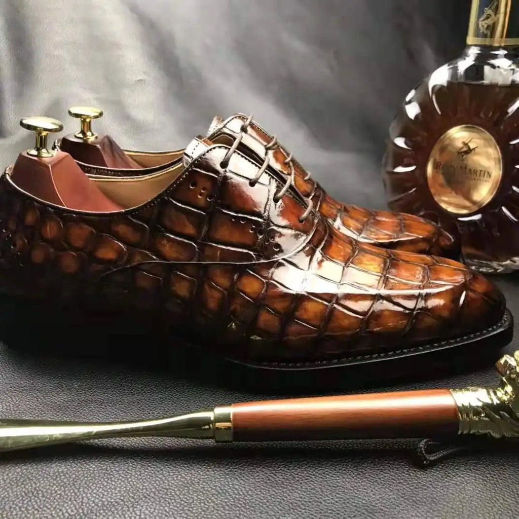 Goodyear Zapatos Para Hombre crocodile Italian Branded Shoes Men alligator Formal Men Shoes Wholesale Alligator Party Shoes Men