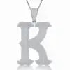 Factory Wholesale D Letter VVS Moissanite Pendant Necklace 925 Silver Platinum Plated Iced Out Custom Name Hip Hop Jewelry