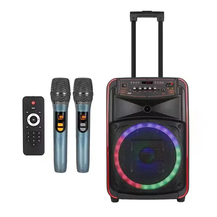 Bluetooth Speaker -2024 Best Seller Rechargeable Led-light-dancing-speaker Flash Led Light Music Lamp Party  Speaker with Led Disco Light