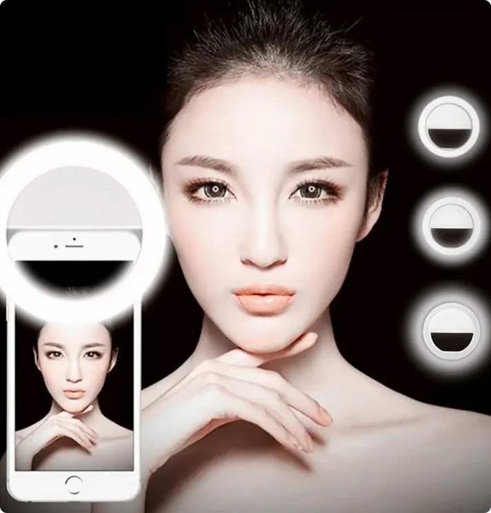 2025 Hot Sell Drop Shipping Portable Rechargeable USB Camera Clip Photography Video Mobile Phone LED Ring Selfie Light Tidesmit