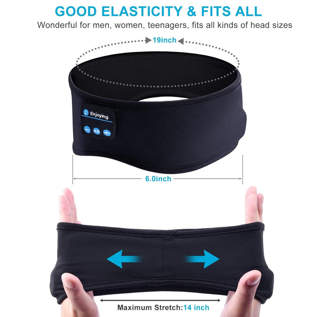 Bluetooth Headband Headphones Music Headband for Sleep Sports Headband Sweatband for Outdoor Sports and Sleep Tidesmit