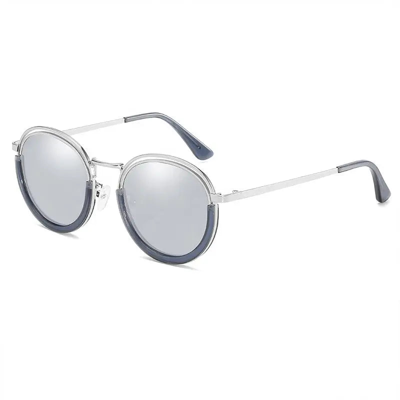 Fashion Design Uv Protect Full Frame Circle Sun Spectacle Shades Luxury Round Polarized Sunglasses for Women