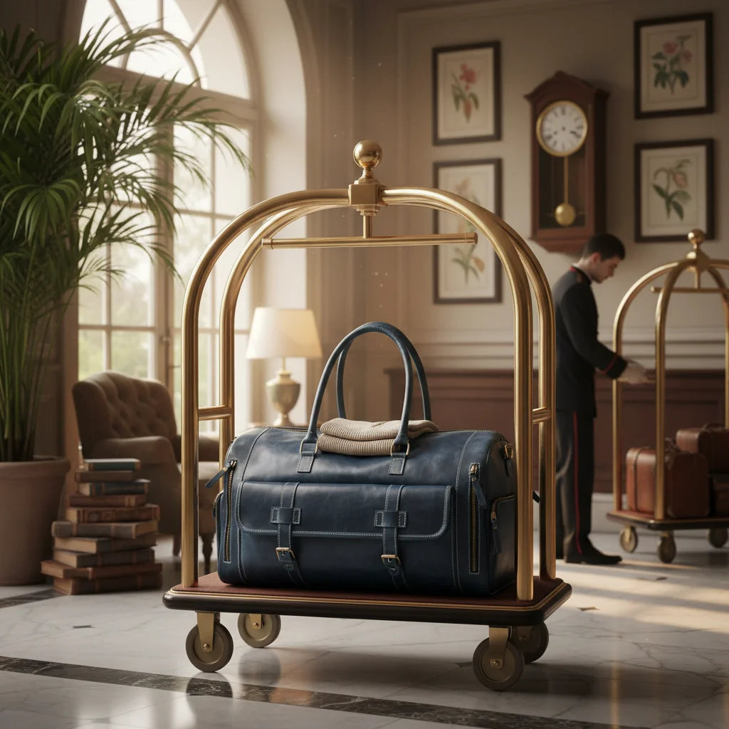 2026 New Arrival Duffle Bag Best Quality Water-Resistant Top Full Grain Leather Soft Custom Bulk Low MOQ Custom Logo Travel Bags