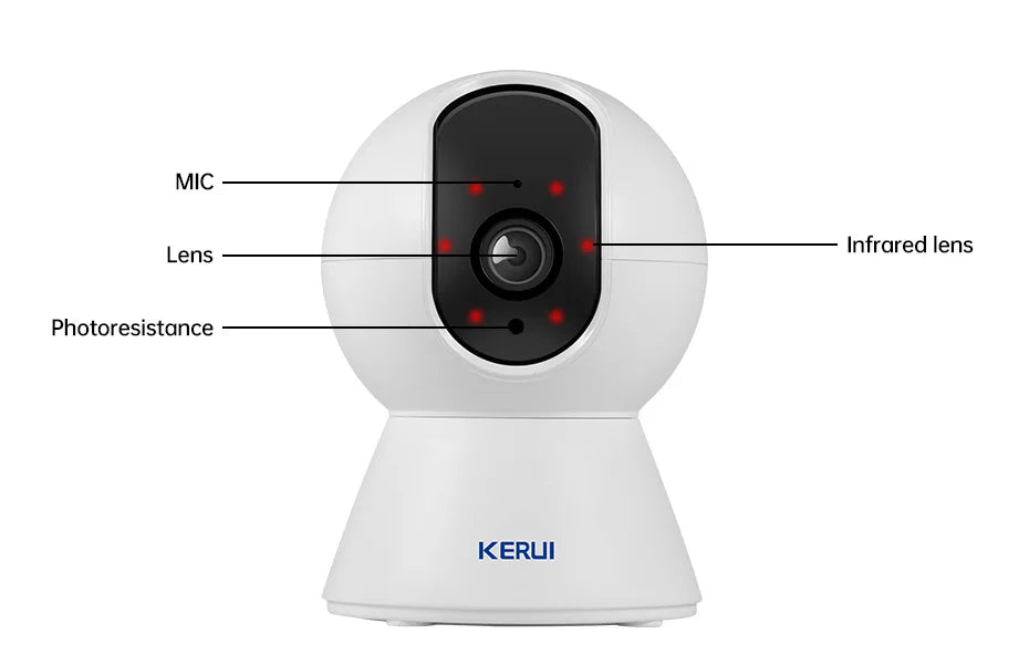 KERUI Onvif  4K 5MP 8MP WiFi IP Camera Indoor Wireless Home Security CCTV Surveillance Camera With Tuya Smart Auto Tracking