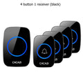 CACAZI Wireless Waterproof Doorbell 300m Range US EU UK AU Plug Home Intelligent Door Bell Chime 1 2 Button 1 2 3 Receiver