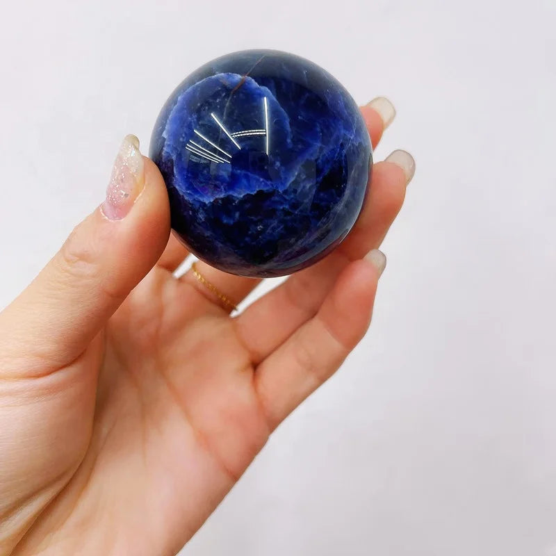 Wholesale Natural Gemstone Crystal Sphere Blue Sodalite Sphere by Hand Healing Crystals Agate Hot Selling