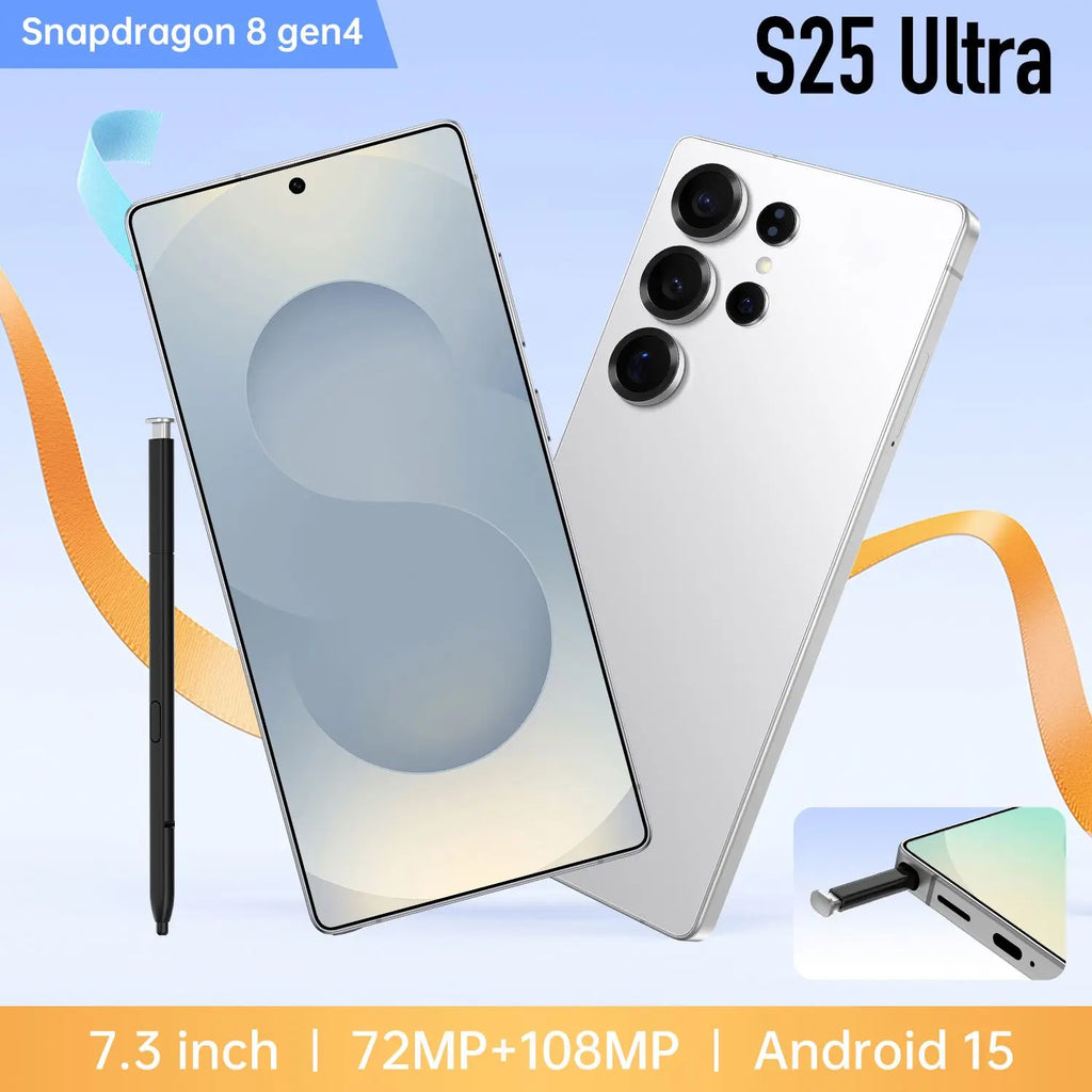 Tidesmit S25 Ultra 5G smartphone with 108MP camera and 4K LED display in sleek global version design