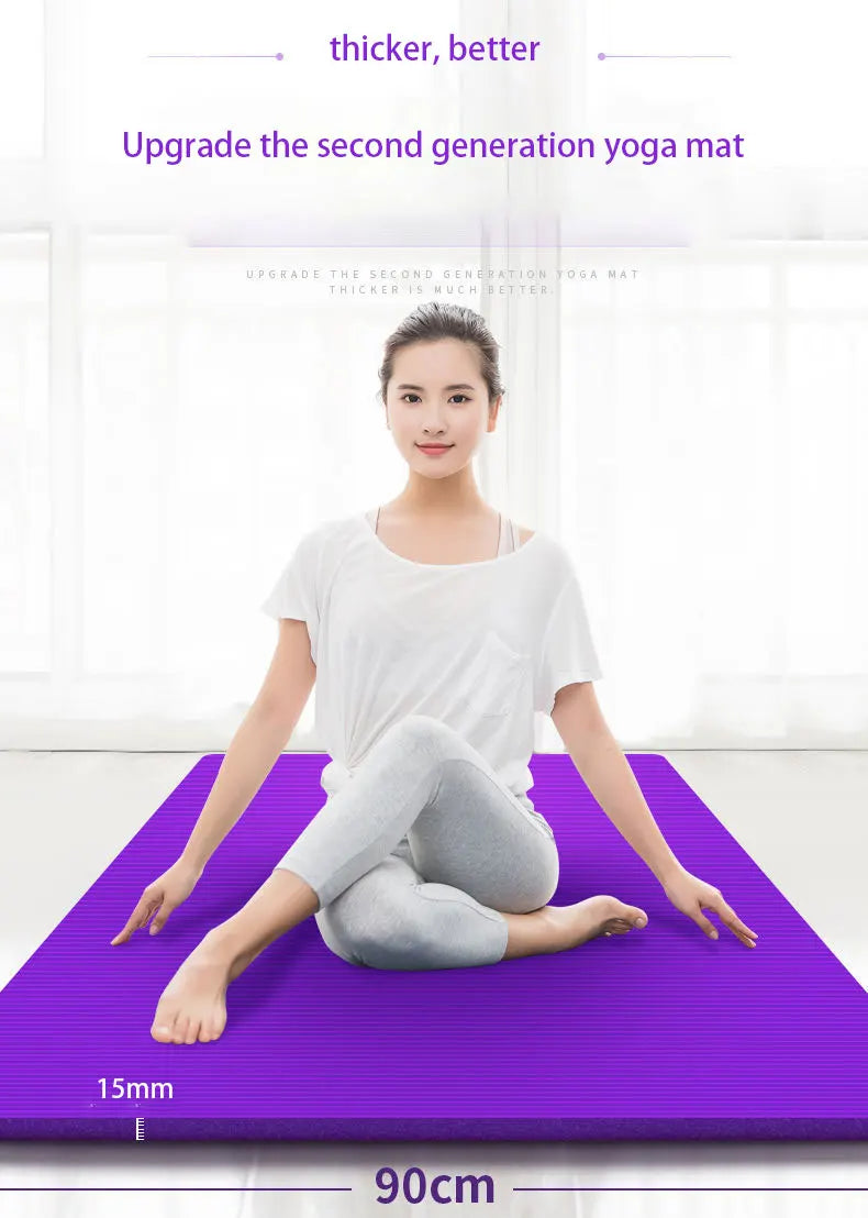 185*90CM Thickened Yoga Mat NBR Waterproof High Density Rebound Yoga Mat Home Gym Non-Slip Mat for Fitnes Pilates Gymnastics