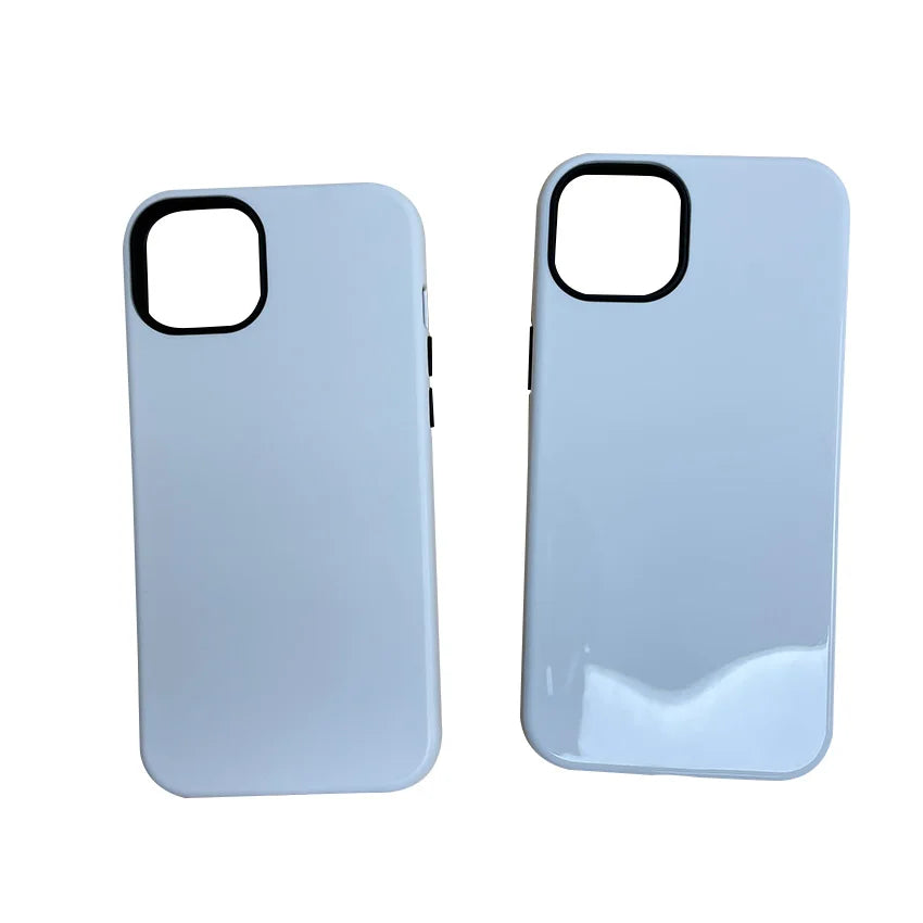 Double Layer Blank Phone Case for Sublimation Printing Thermal Transfer Printing Phone Case Glossy OPP Bag Tidesmit