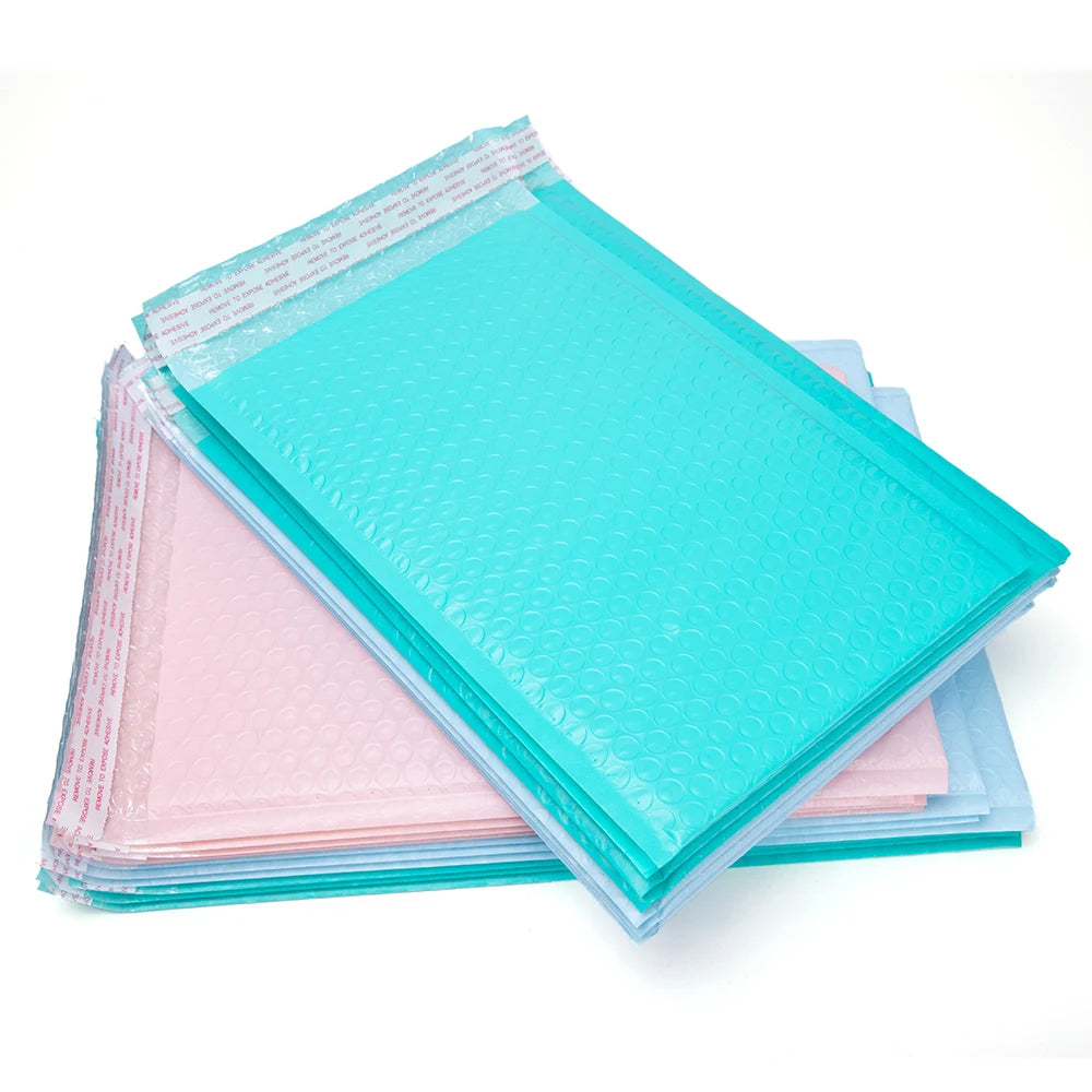 Cheap Personalized Logo Custom Print Compostable Pink Self Seal Mailing Shipping Packaging Poly Air Bubble Bags Mailer Envelope