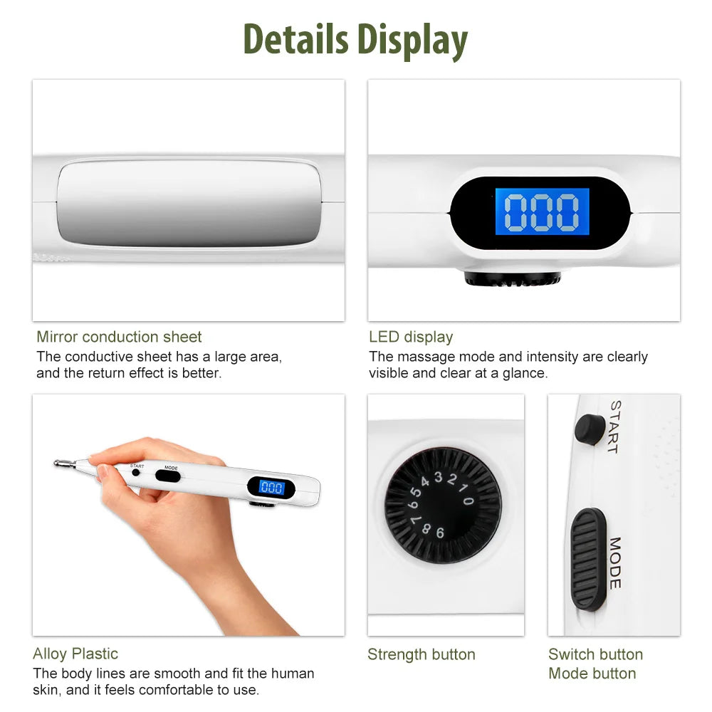 Acupuncture Pen Electronic Muscle Stimulator for Home Relaxation Therapy Relaxation Treatment Tidesmit