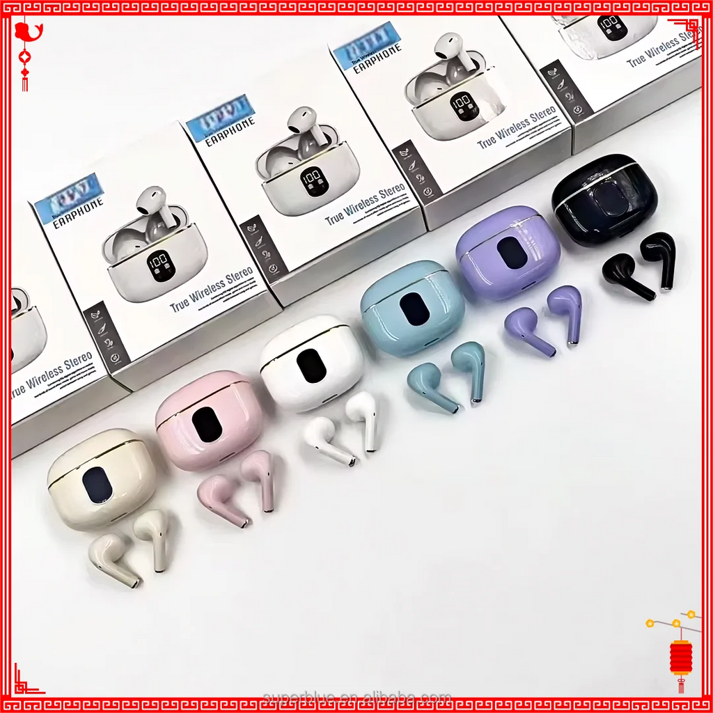 JL Chipset Over-Ear Waterproof TWS Earbuds T02 BT5.3 Wireless In-Ear Headphones for Sports & Gaming with LED Battery Indicator Tidesmit