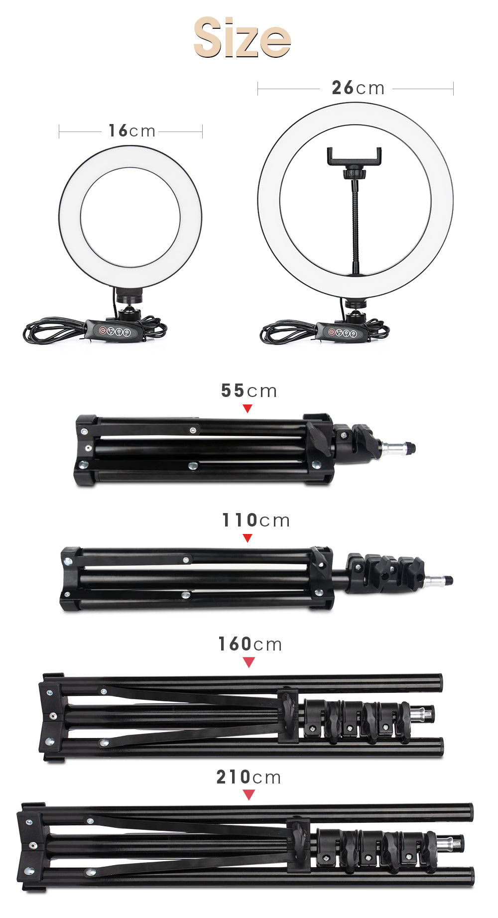 LED Ring Light with Tripod Stand for Live Streaming and Content Creation Tidesmit