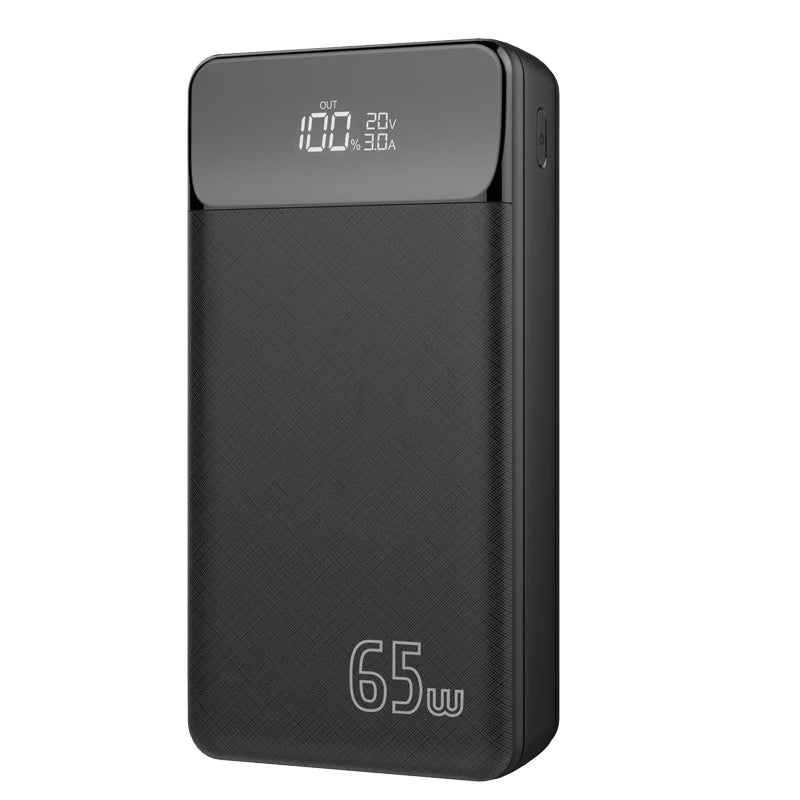 Power bank charger-Ready to Ship Laptop Power Bank 30000mah Portable Powerbank Qc 3.0 Pd 65w Led Display Real Capacity Travel Power Banks Tidesmit