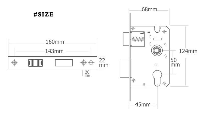 KAK European Style Gold Door Locks with Keys Door Handle Ivory White Security Entrance Door Lock Mute Anti-theft Door Hardware