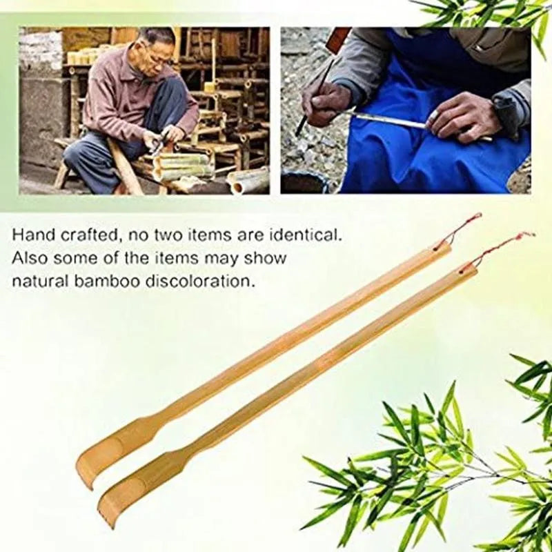 Bamboo Back Scratcher – Ergonomic Massage Stick for Muscle Relief Back Massage Instrument Tidesmit