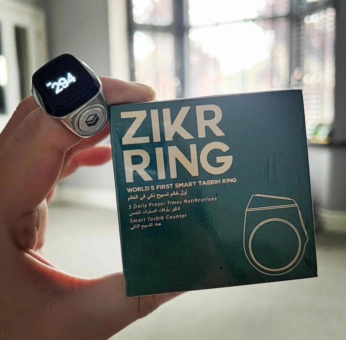 Zikr Ring M02 Metal Counter Muslim Smart Ring with Tasbih Azan Zikr Ring with Charging Case Tasbeeh Counter Tidesmit
